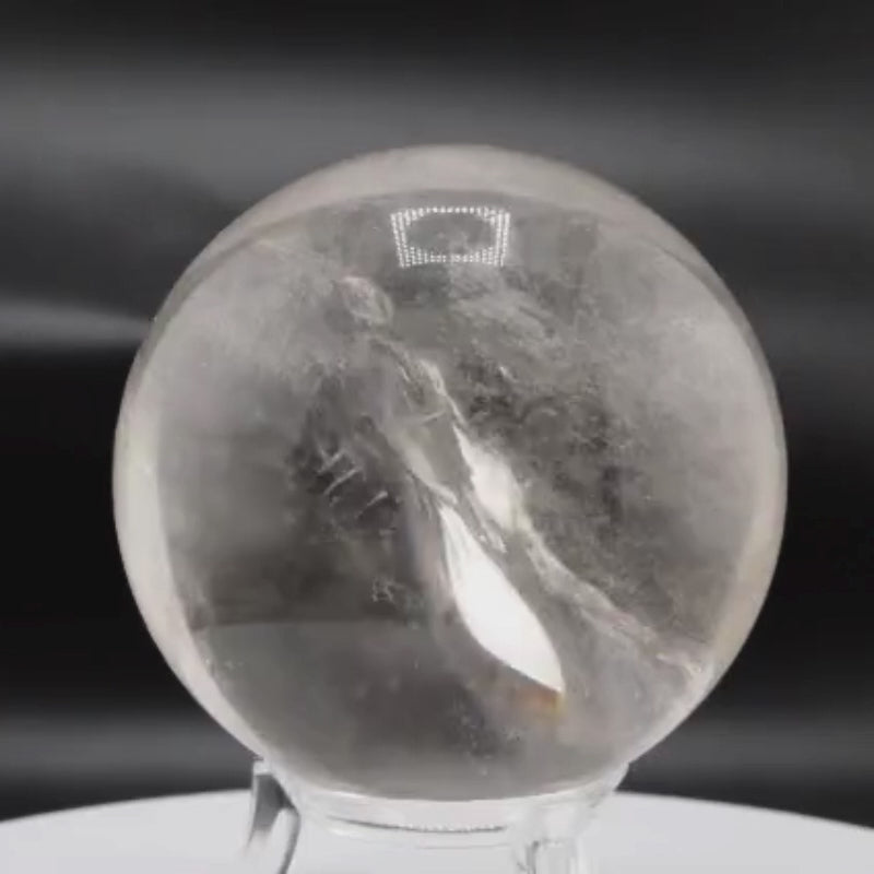 Quality Clear Quartz Sphere with Rainbow - 60mm